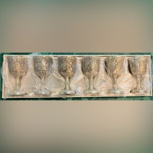Vintage Raimond silver miniature goblets from Japan